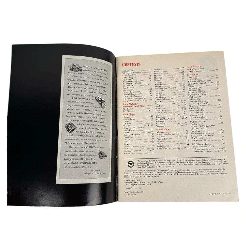 1993 Harley Davidson 10th‎ Anniversary Touring Handbook A18G